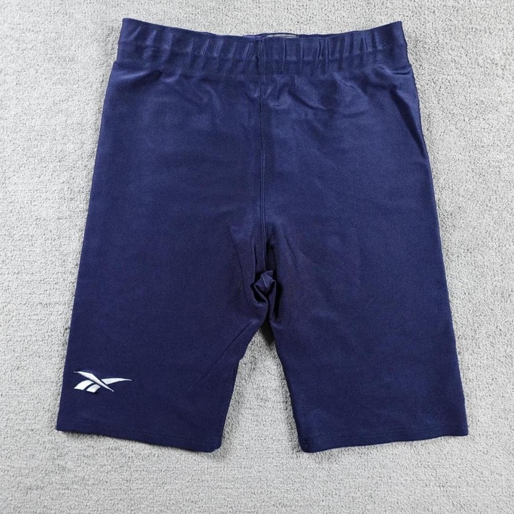 Vintage Reebok Compression Shorts Navy XL Y2K Athletic Bike Shorts Made in U.S.A